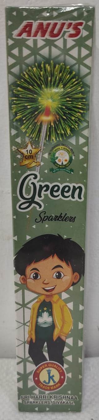 10 Cm Green Sparklers