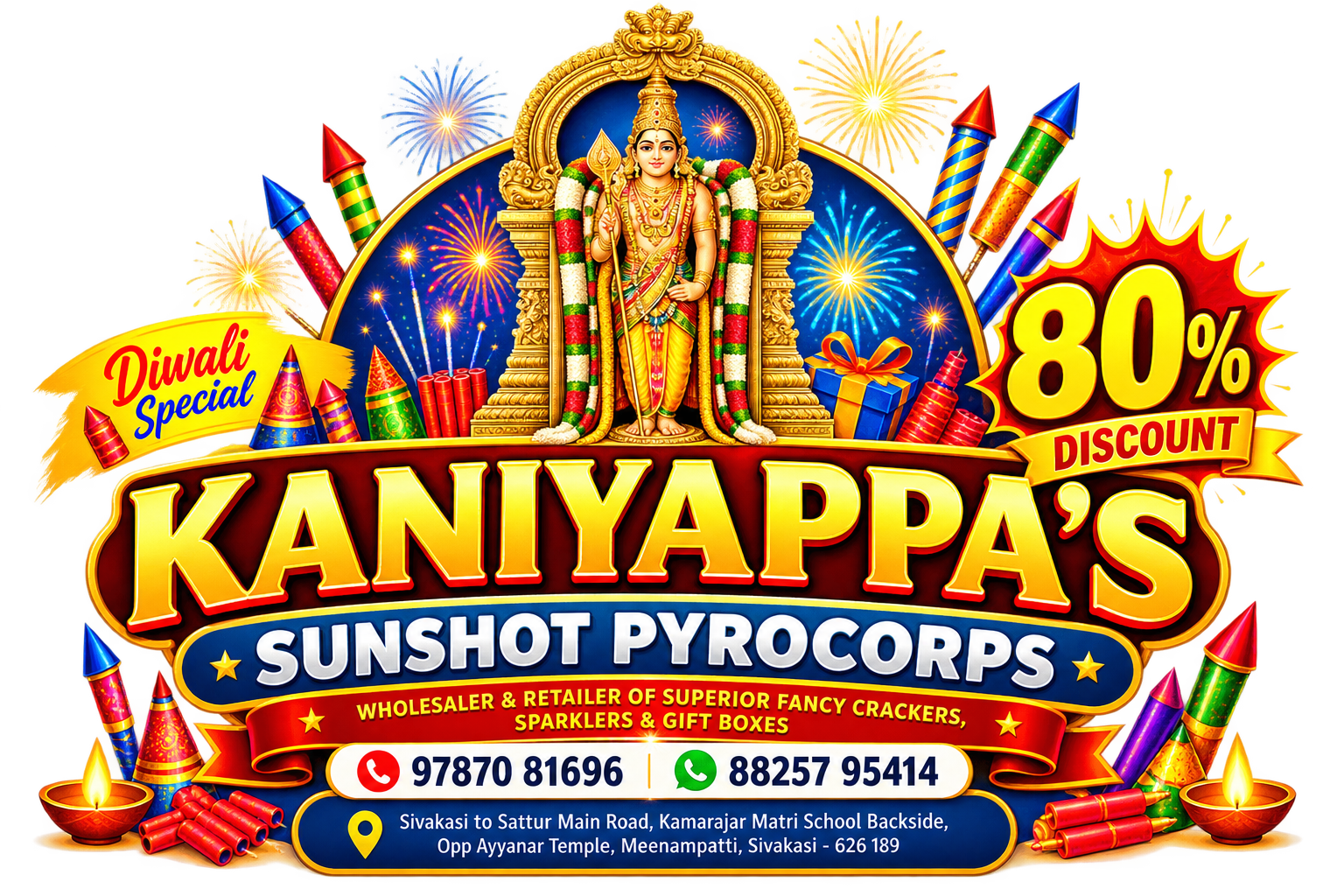 Kaniyappa's Sunshot Pyrocorps — Contact 97870 81696